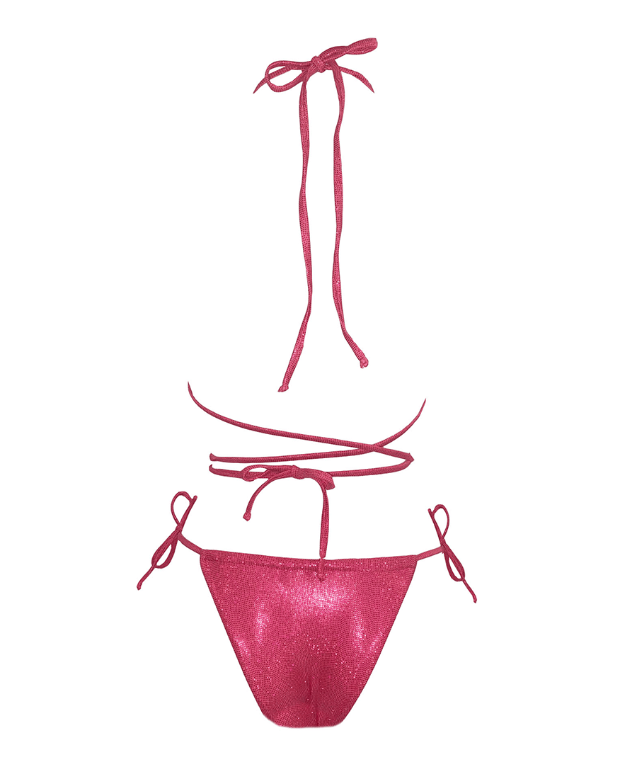 Lacci rosa dietro Sharay swimsuit